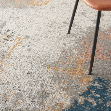 Rustic Textures RUS13 Modern Painterly Abstract Rug in Grey Blue