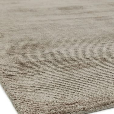 Reko Modern Contemporary Plain Hand Woven Viscose Silky Smoke Rug
