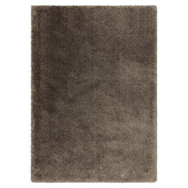 Atlas Shaggy Modern Plain Thick Pile Rug in Gunmetal Charcoal/Dark Grey