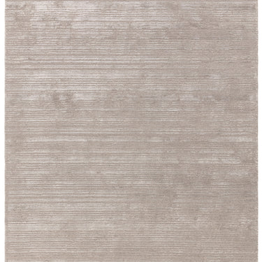 Henley Modern Handmade High Shine Organic Lines Wool & Viscose Premium Silky Rug in Silver