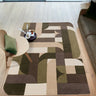 Asiatic London New Matrix Klotski MAX90 Retro Tufted Sage Green Handmade Wool Abstract Geometric Rug - X-Large 200x300 cm (6'7"x10')