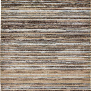 Origins Fine Stripes Hand Loom Woven Wool Rug Halway in Beige