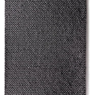 Fusion Luxury Soft Hand Woven Braided Wool Rug in Fossil Black