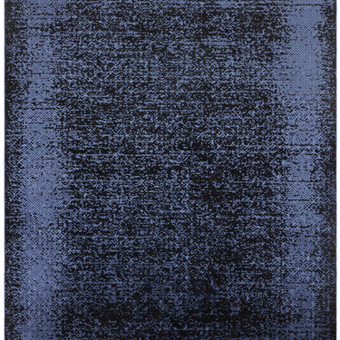Elodie Contemporary Rug Modern Luxurious Soft Silky Metallic Shine Abstract Rug in Indigo Black