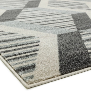 Asiatic London Colt CL12 Pyramid Diamond Grey Jute Polypropylene Geometric Textured Rug 120x170 cm