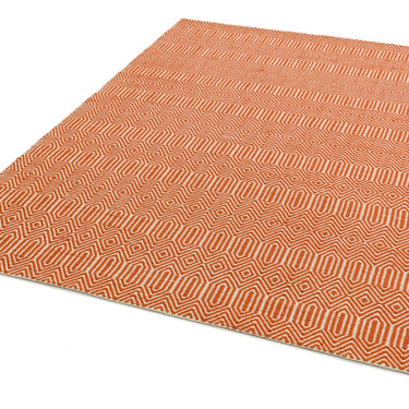 Sloan Hand Woven Flatweave Ethnic Rug or Runner in Orange