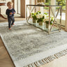 Rug Guru Fringe Silky Mocha Oyster Hand-Loomed Viscose Traditional Vintage Rug - Medium 120x170 cm (4'x5'6")