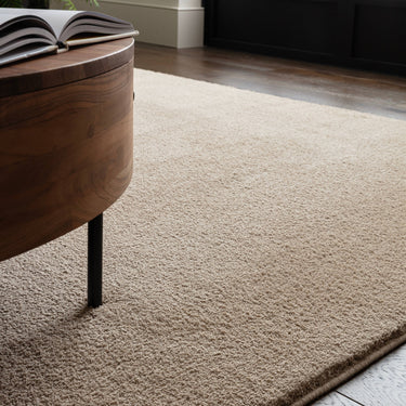 Asiatic London Como Ultra Soft Silky High Shine Velvety Natural Jute Shaggy Textured Rug