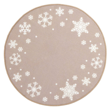 Floor Matters Natural Snowflake Christmas Tree Washable Non-Slip Doormat