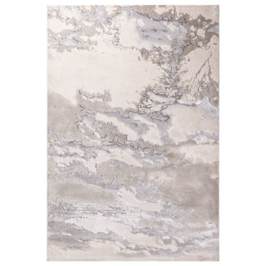 Aurora AU02 Cloud Grey Modern Shiny Abstract Marbled Pattern Rug Hallway Runner