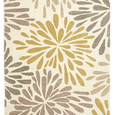 Origins Flowerburst Hand Tufted Floral Design Wool Grey Rug in 160 x 230 cm