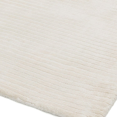 Bellagio Modern Plain Loop Striped Shiny Viscose Hand Woven White Rug in Medium 120x180 cm (4'x6')