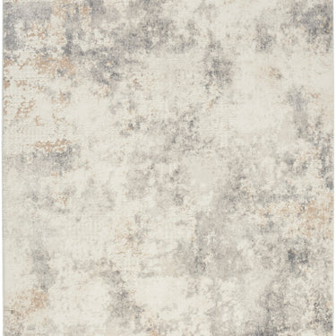 Calvin Enchanting ECH07 Ivory Grey Polypropylene Abstract Textured Rug