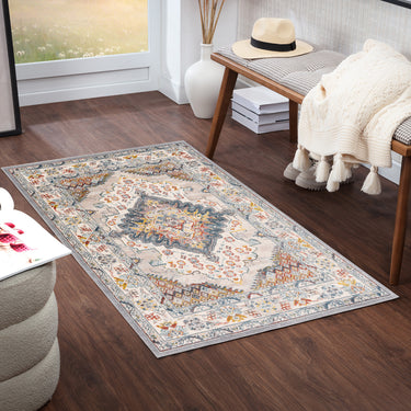Ankara AKR2300 Antique Boho Grey Area Polypropylene Oriental Traditional Vintage Rug