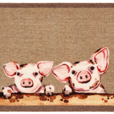 My Mat Nylon Indoor Pattern My Piglets Washable Non-Slip Entrance Rug  in 50 x 75 cm