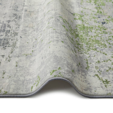 Consept Looms Lux LUX08 Machine Ivory Green Washable Non-Slip Abstract Geometric Rug