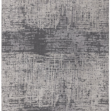 Torino Abstract Rug for Living Room Bedroom Dining Room Wool Viscose Rug in Charcoal