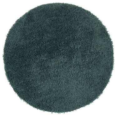 Chicago Shaggy Modern Plain Rug Hallway Runner Circle in Forest Green