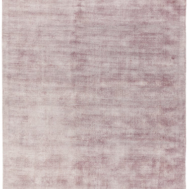 Blade Plain Silky Hand Woven Viscose Soft Shiny Rug Runner in Heather Pink