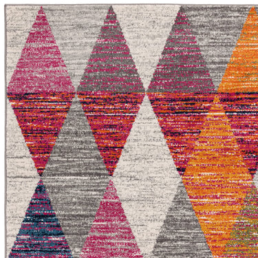Muse MU24 Harlequin Modern Geometric Pink Multi Colours Rug