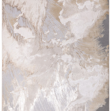 Aurora Etch AU23 Modern Abstract Marbled Rug in Yellow Gold