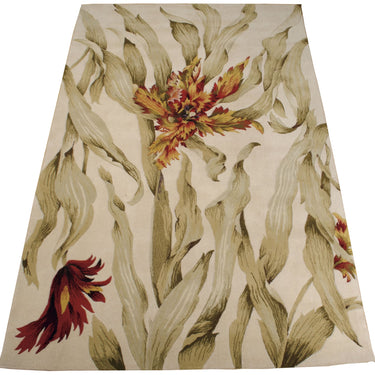 Nourison Tropics TS01 Ivory Pure Tufted Wool Cotton Floral Rug 160x230 cm