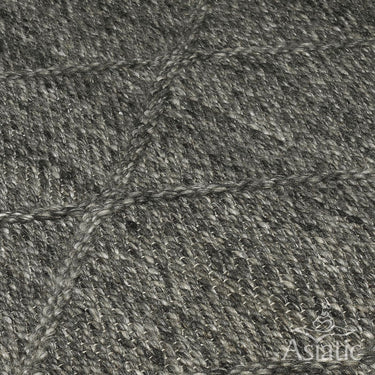 Katherine Carnaby Coast Diamond Wool and Viscose High Quality Hand Woven CD0 Charcoal Grey Rug