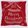 Christmas Bauble Red Washable Cotton Soft Cushion 45x45 cm