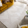 White Sands Zen Cream Lines By Polypropylene Geometric Scandi Rug - Small 80x150 cm (2'6"x5')
