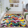 Spectra Ocala Bright Multi Coloured Polypropylene Geometric Textured Rug - Small 80x150 cm (2'6"x5')