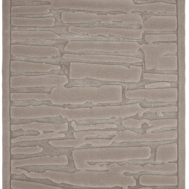 Valley Path Geometric 3D Pattern Rug in Charcoal Grey, Natural and Ivory