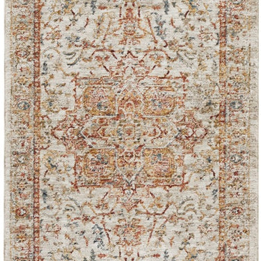 Nourison Sahar SHR06 Classic Ivory Rust Persian Traditional Vintage Floral Rug