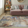 Lux Washable LUX05 Modern Abstract Non-Slip Machine Washable Rug in Multi Colours - Medium 120x180 cm (4'x6')