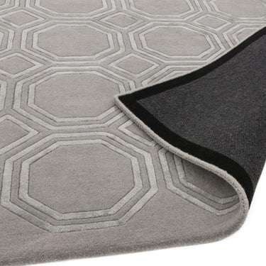 Asiatic London Nexus Octagon Silver Hand-Carved Wool Viscose Geometric Rug 160x230 cm