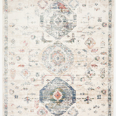 URCO Nova Arlo Distressed Multi Coloured Polypropylene Persian Traditional Vintage Hallway Runner Rug
