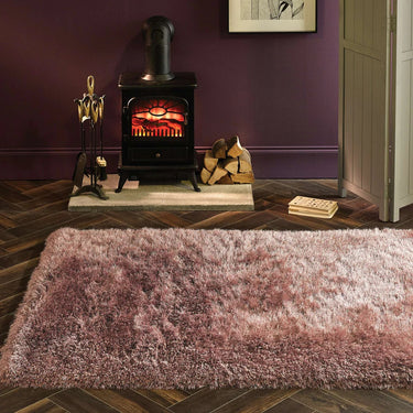 Origins Extravagance High Pile Fluffy Modern Shaggy Rose Rug