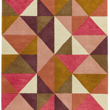 Reef Kite RF09 Geometric Pattern Hand Tufted Rug Hallway Runner in Pink Multi