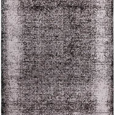 Elodie Contemporary Rug Modern Luxurious Soft Silky Metallic Shine Abstract Rug in Silver Black