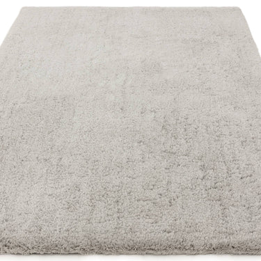 Opulence Silver Luxurious Shine Fluffy Soft Tufted Cotton Shaggy Textured Rug
