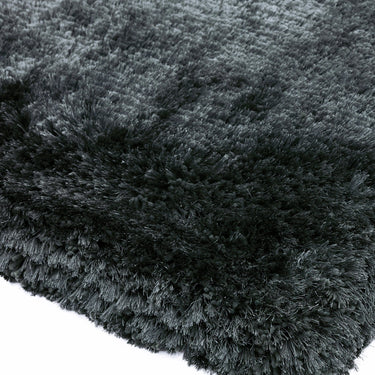 Plush Plain Shaggy High Pile Thick Silky Fluffy Soft Hand Woven Slate Grey Rug