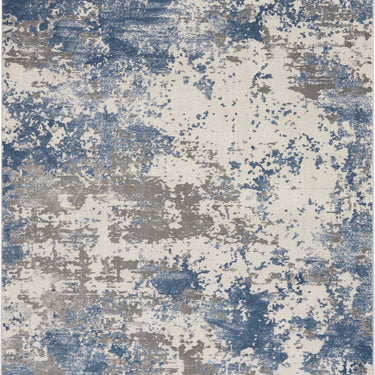 Rustic Textures RUS08 Modern Abstract Rug in Ivory Grey Blue
