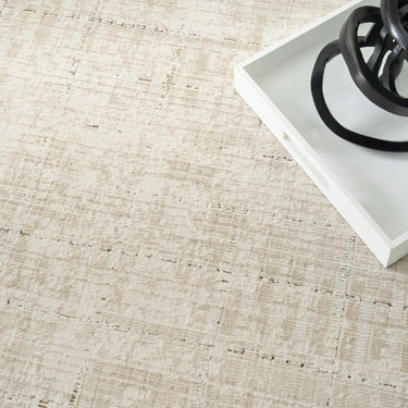 Grand Street GRN02 Silky Ivory Beige By Abstract Textured Modern Rug