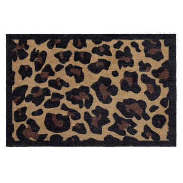 My Nylon Pattern Leopard Border Washable Non-Slip Bordered Doormat 50x75 cm