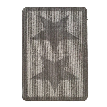 My Stain Resistant Durable Charcoal Star Washable Non-Slip Polypropylene Bordered Hallway Runner Rug