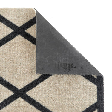 My Nylon Pattern Border Geo Washable Non-Slip Geometric Bordered Hallway Runner Rug