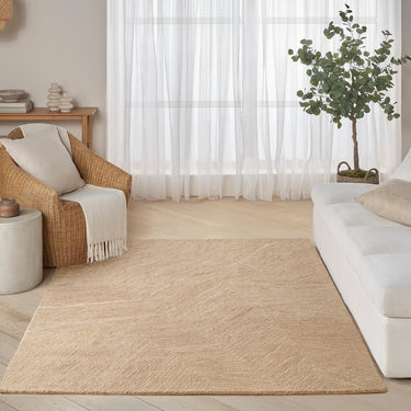 DKNY Pure Angles Tufted ANG01 Linear Pattern Handmade Wool Abstract Textured Rug