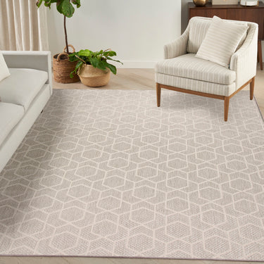Horizon Classic Trellis HOZ01 Grey By Indoor Outdoor Polypropylene Geometric Textured Rug