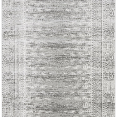 Nova NV07 Weave Aztec Traditional Tribal Berber Scandi Rug in Grey White