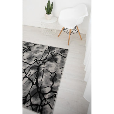 Balletto 19NA Rug Modern Abstract Living Room Bedroom Soft Rugs in Beige Black Ochre Colours
