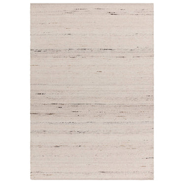 Birkdale Hand Woven Wool Blend Boucle Texture Reversible Rug in Ivory